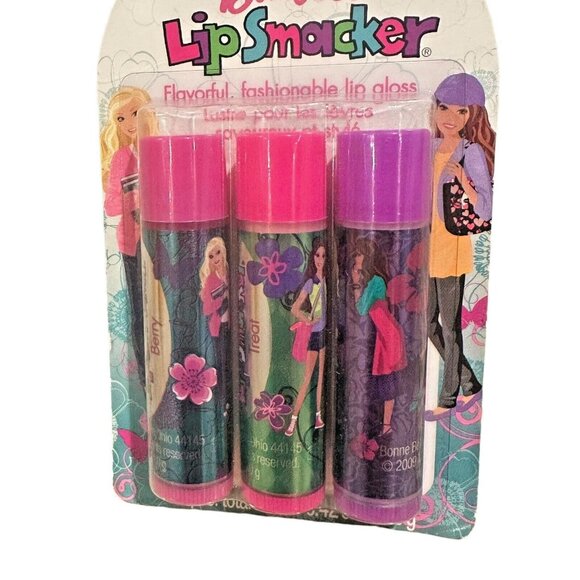 Vintage Bonne Bell #251 3pc Set Barbie Lip Smacker Balm Lipgloss Bubble Font - Picture 3 of 8